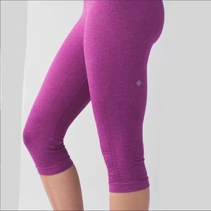Lululemon In The Flow Crop II Heathered Regal Plum